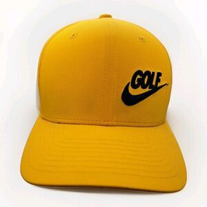 NIKE Golf Cap Men's Small/Medium Stretch Baseball Logo Neon Sports